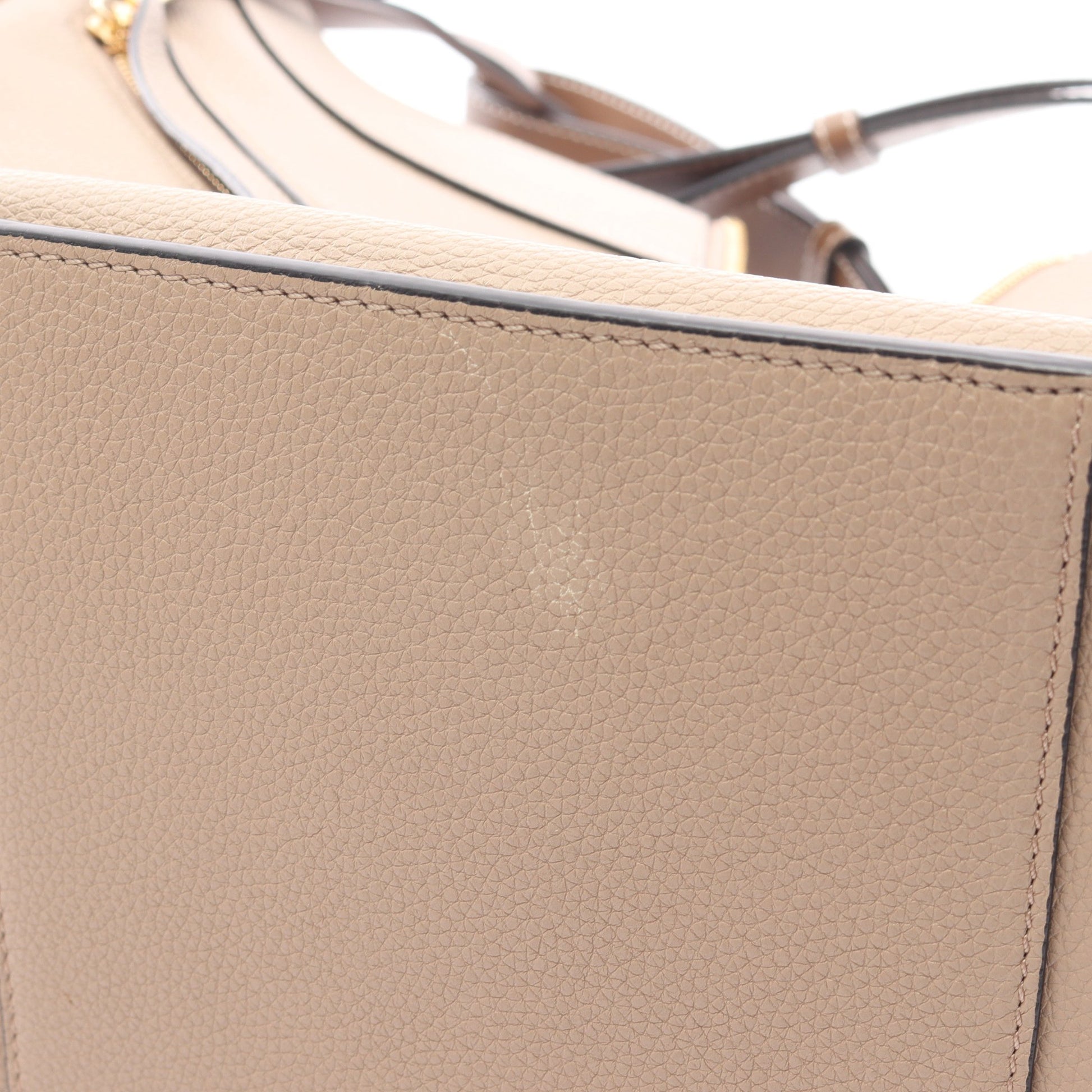 ハンモックバッグ スモール ハンドバッグ レザー グレーベージュ ブラウン 2WAY ロエベ バッグ LOEWE