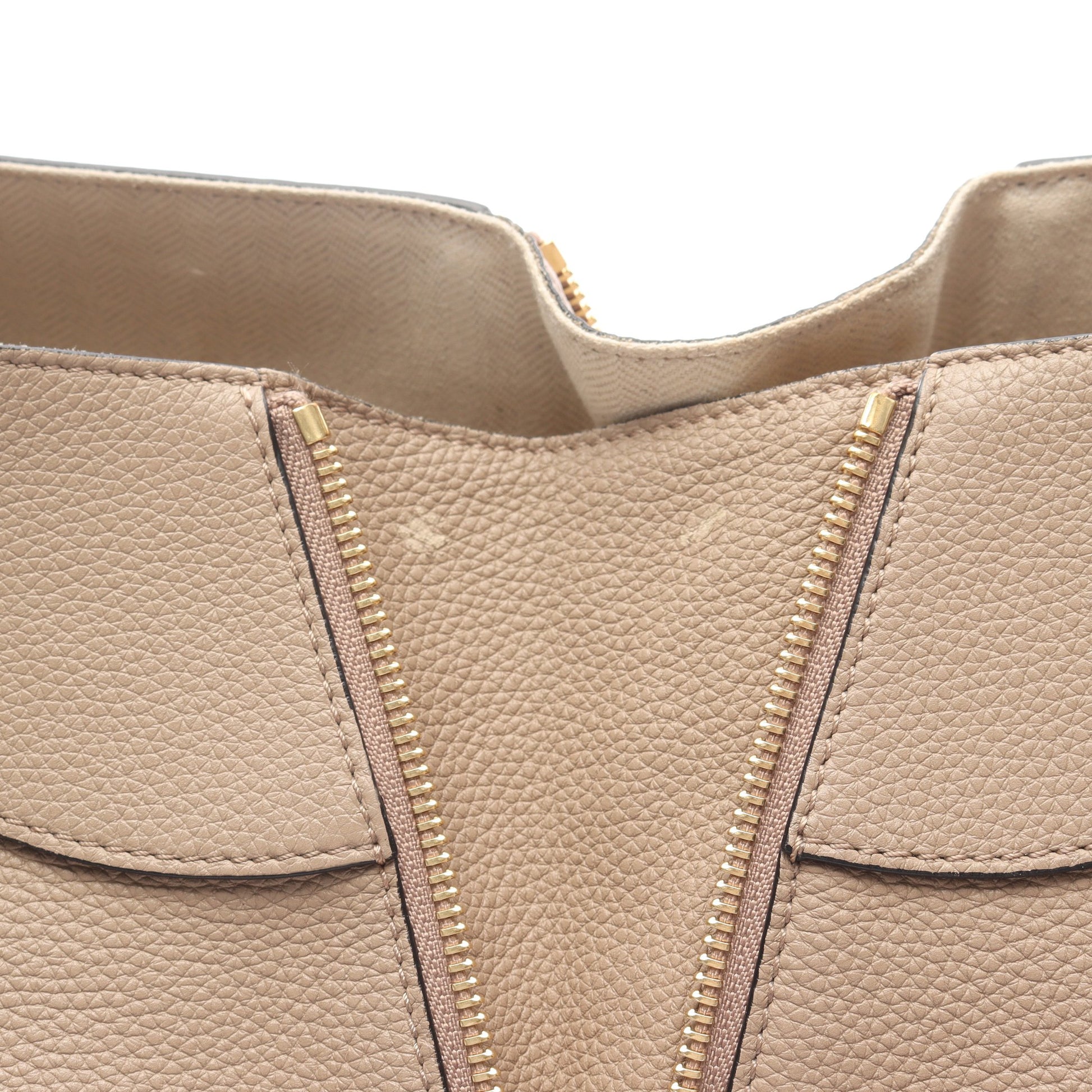 ハンモックバッグ スモール ハンドバッグ レザー グレーベージュ ブラウン 2WAY ロエベ バッグ LOEWE