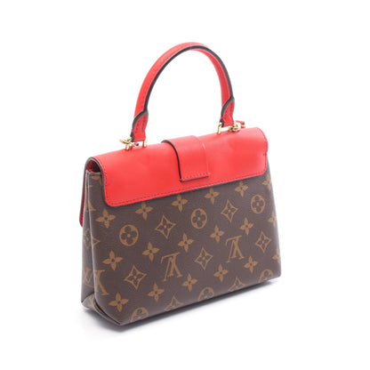 ロッキーBB モノグラム コクリコ ハンドバッグ PVC レザー ブラウン レッド 2WAY ルイヴィトン バッグ LOUIS VUITTON