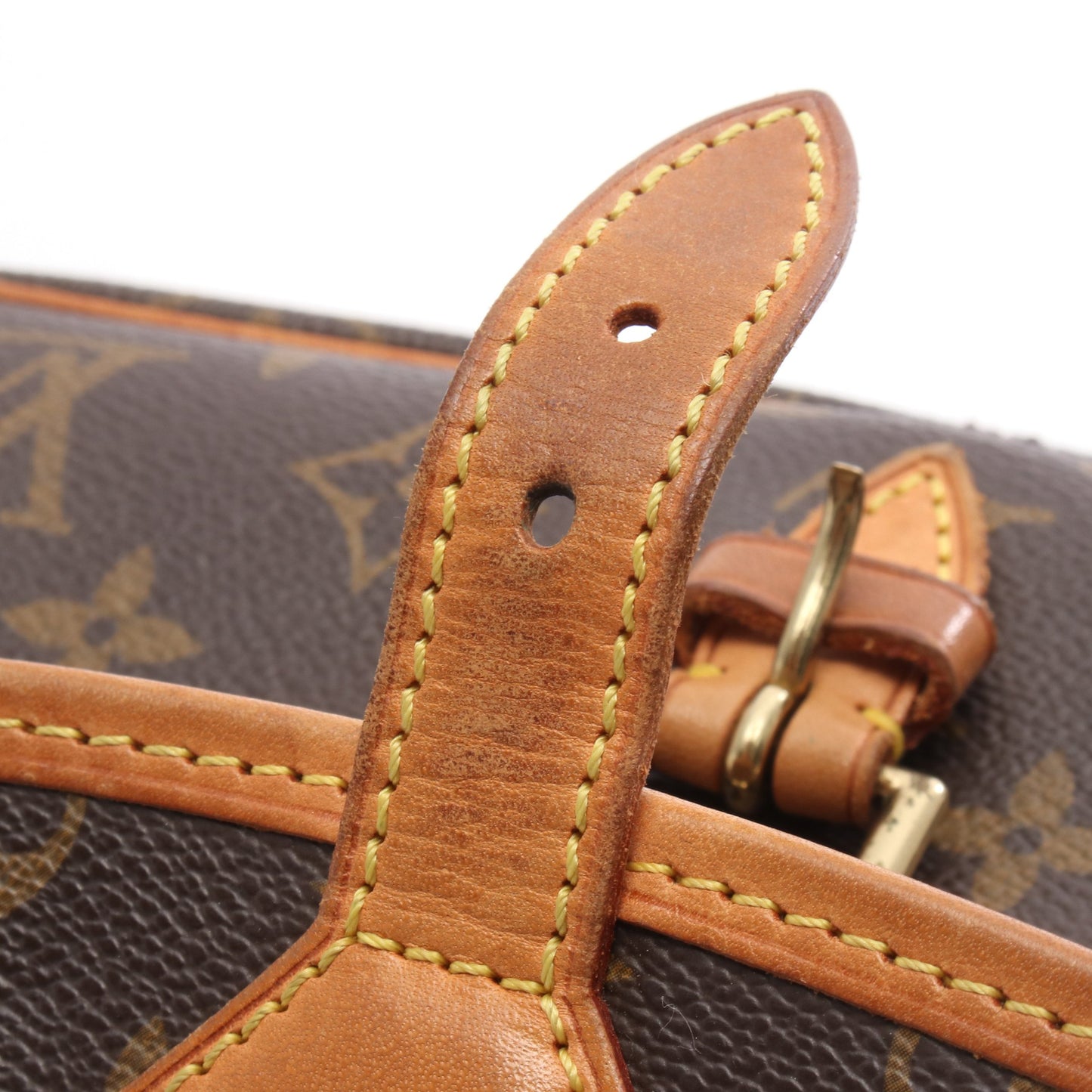 ソローニュ モノグラム ショルダーバッグ PVC レザー ブラウン ルイヴィトン バッグ LOUIS VUITTON