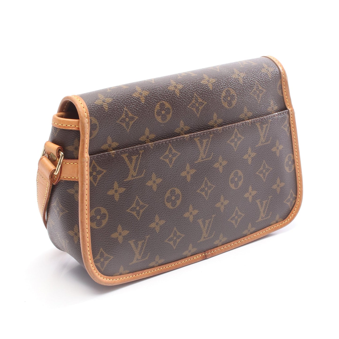 ソローニュ モノグラム ショルダーバッグ PVC レザー ブラウン ルイヴィトン バッグ LOUIS VUITTON