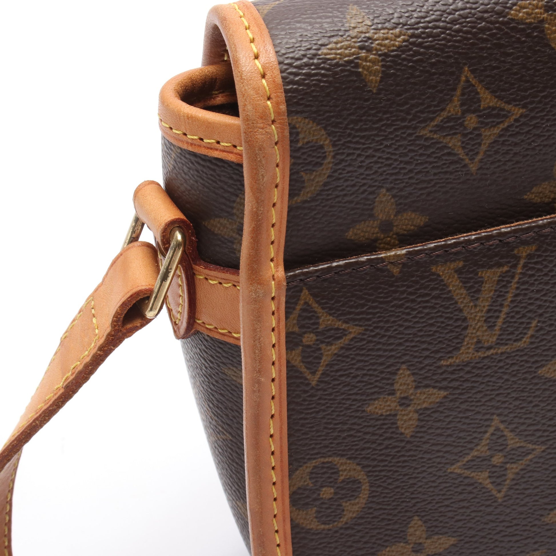ソローニュ モノグラム ショルダーバッグ PVC レザー ブラウン ルイヴィトン バッグ LOUIS VUITTON