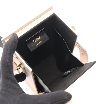 ボックス ショルダーバッグ レザー ピンクベージュ フェンディ バッグ FENDI