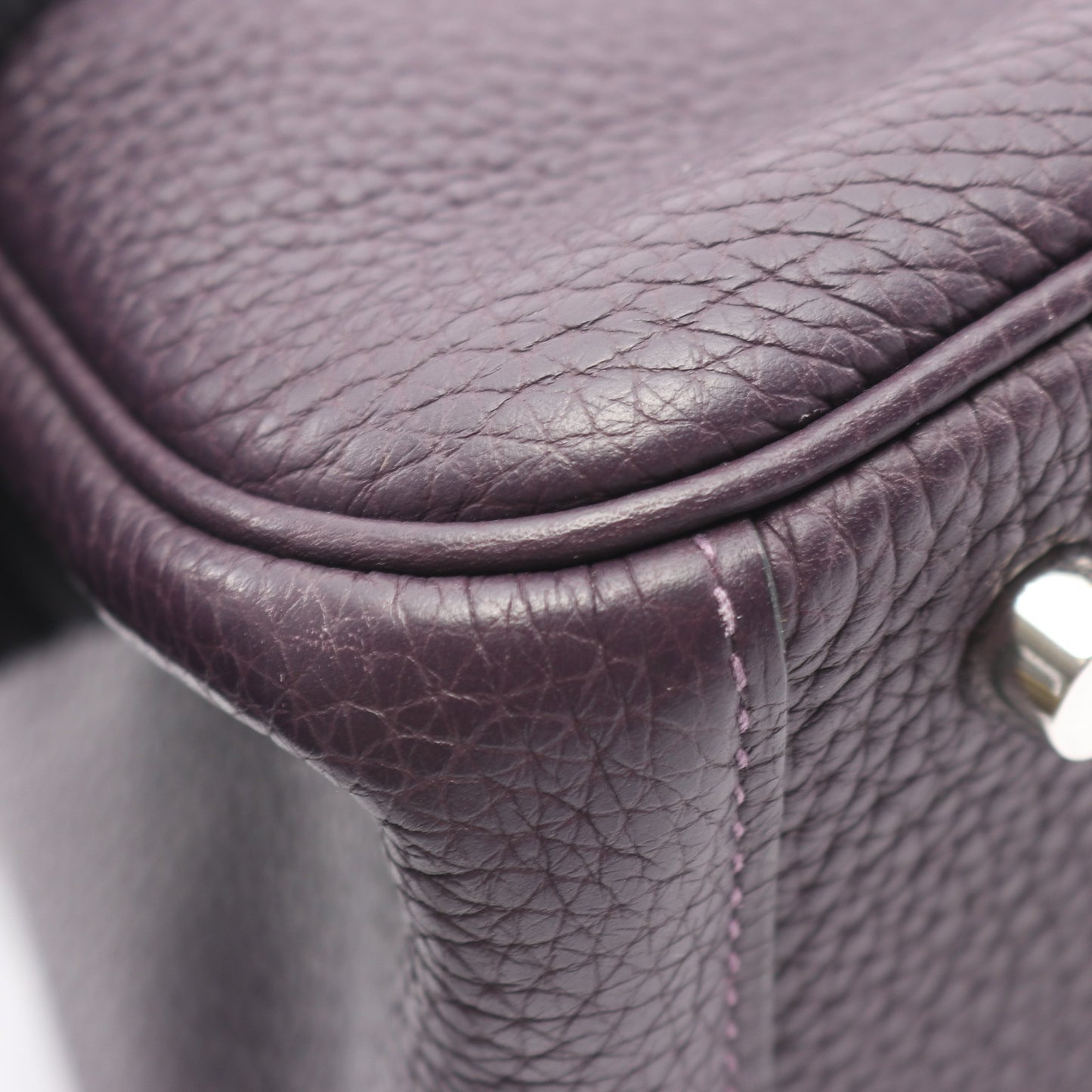 リンディ26 ショルダーバッグ トリヨンクレマンス ダークパープル シルバー金具 D刻印 エルメス バッグ HERMES