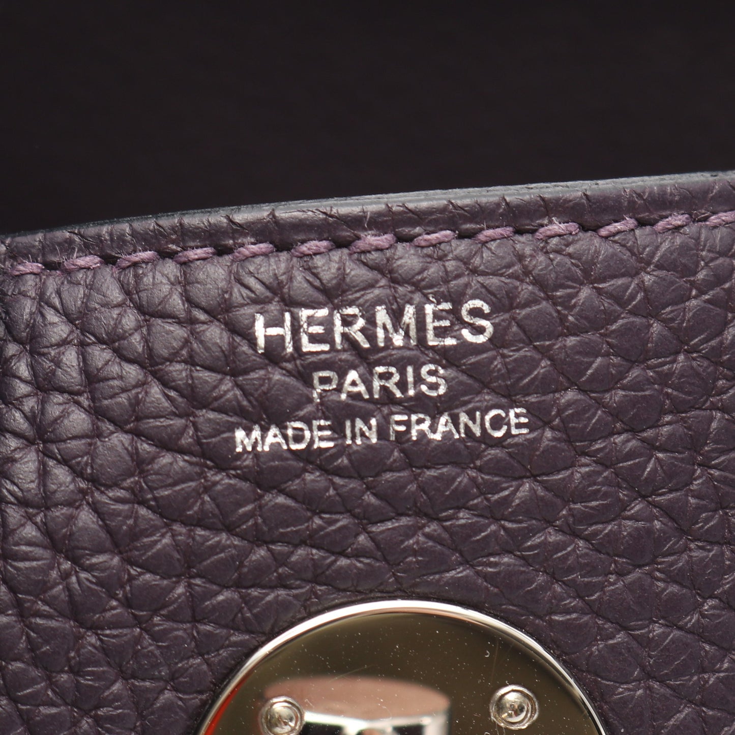 リンディ26 ショルダーバッグ トリヨンクレマンス ダークパープル シルバー金具 D刻印 エルメス バッグ HERMES