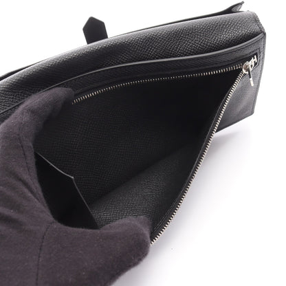 ベアンスフレ 二つ折り長財布 ヴォーエプソン ブラック ブラック金具 B刻印 エルメス 財布・小物 HERMES