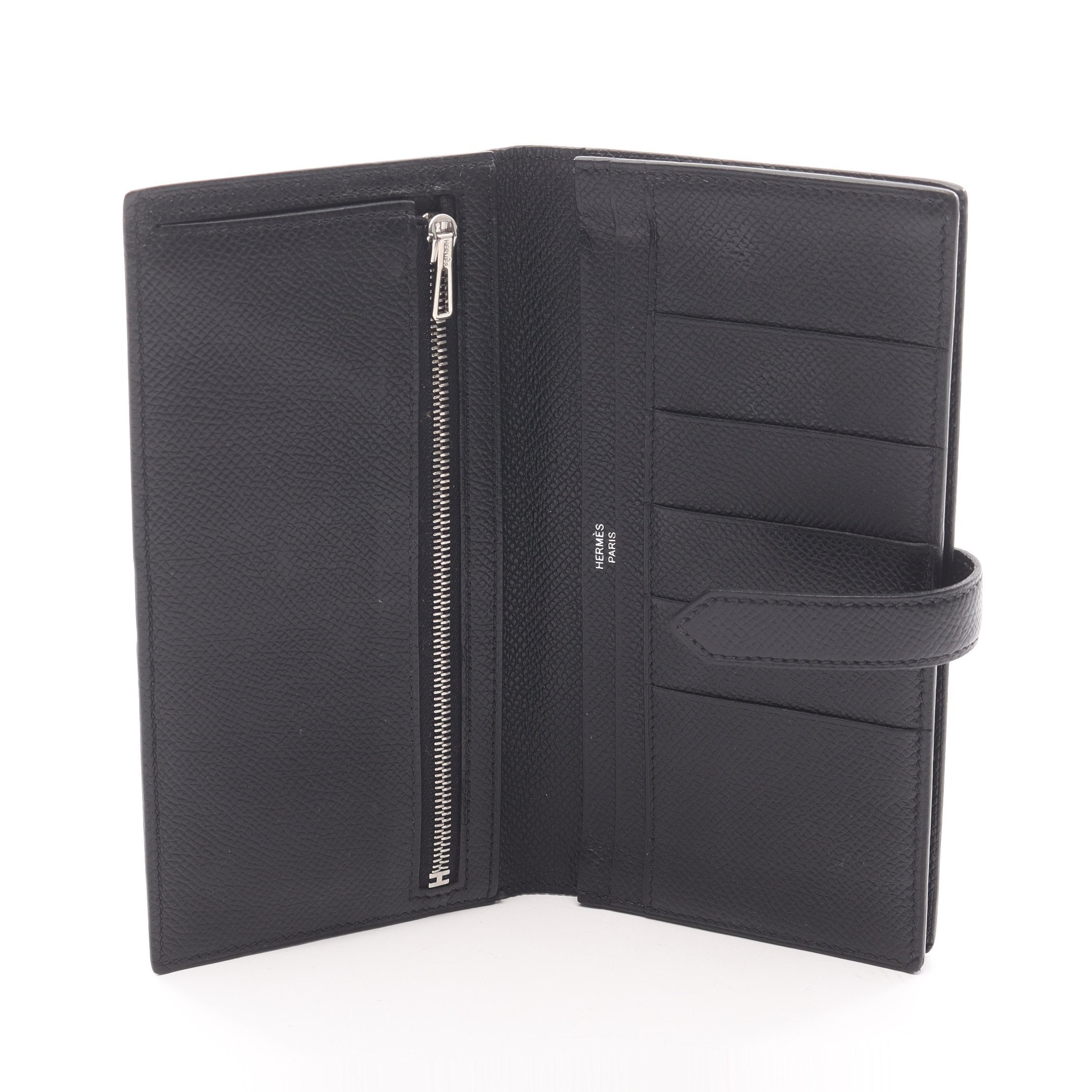 ベアンスフレ 二つ折り長財布 ヴォーエプソン ブラック ブラック金具 B