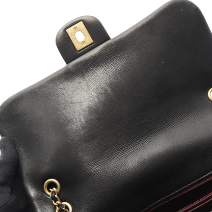 マトラッセ Wチェーンショルダーバッグ ラムスキン ブラック ゴールド金具 シャネル バッグ CHANEL