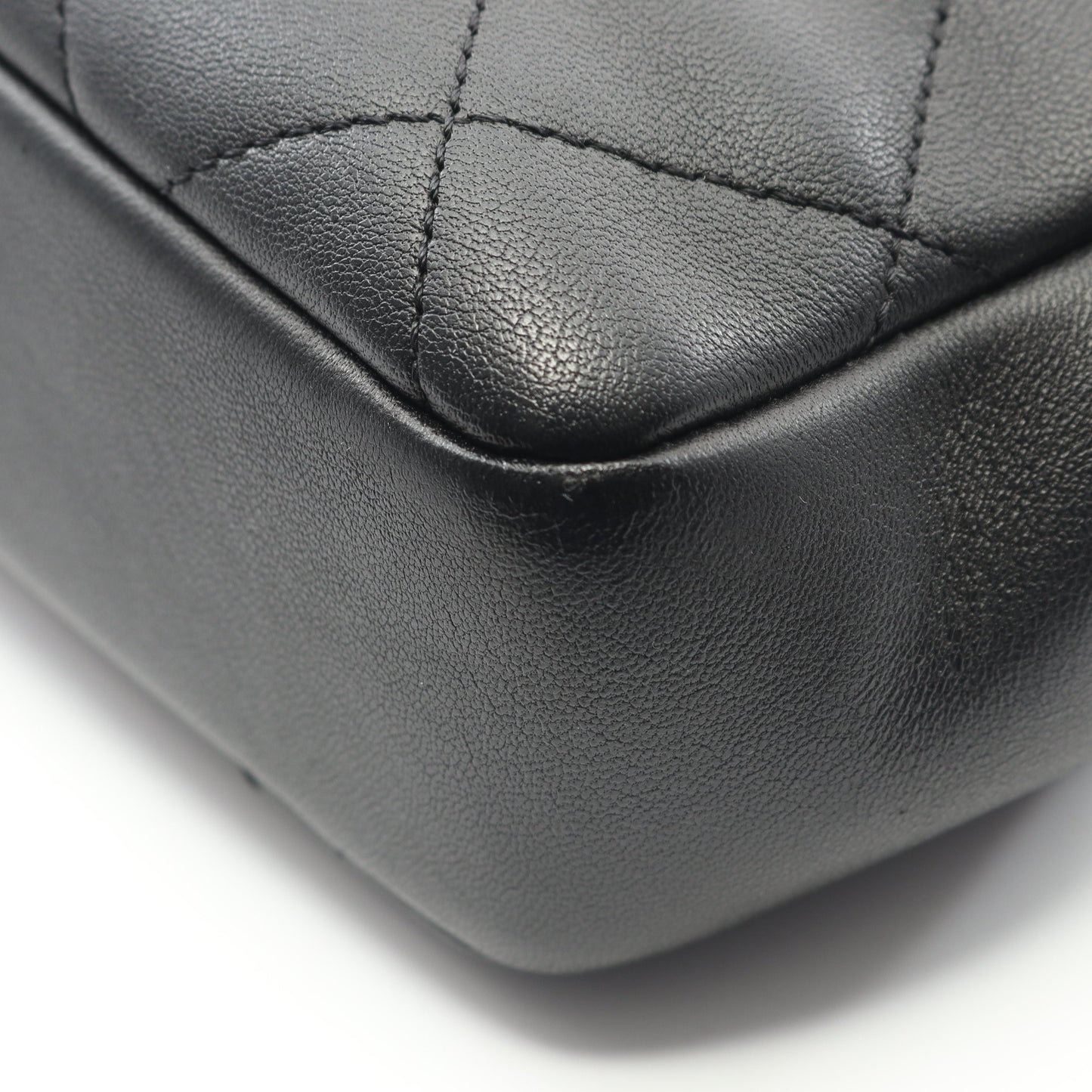 マトラッセ チェーンショルダーバッグ ラムスキン ブラック ゴールド金具 2WAY シャネル バッグ CHANEL