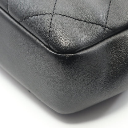 マトラッセ チェーンショルダーバッグ ラムスキン ブラック ゴールド金具 2WAY シャネル バッグ CHANEL