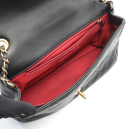 マトラッセ チェーンショルダーバッグ ラムスキン ブラック ゴールド金具 2WAY シャネル バッグ CHANEL