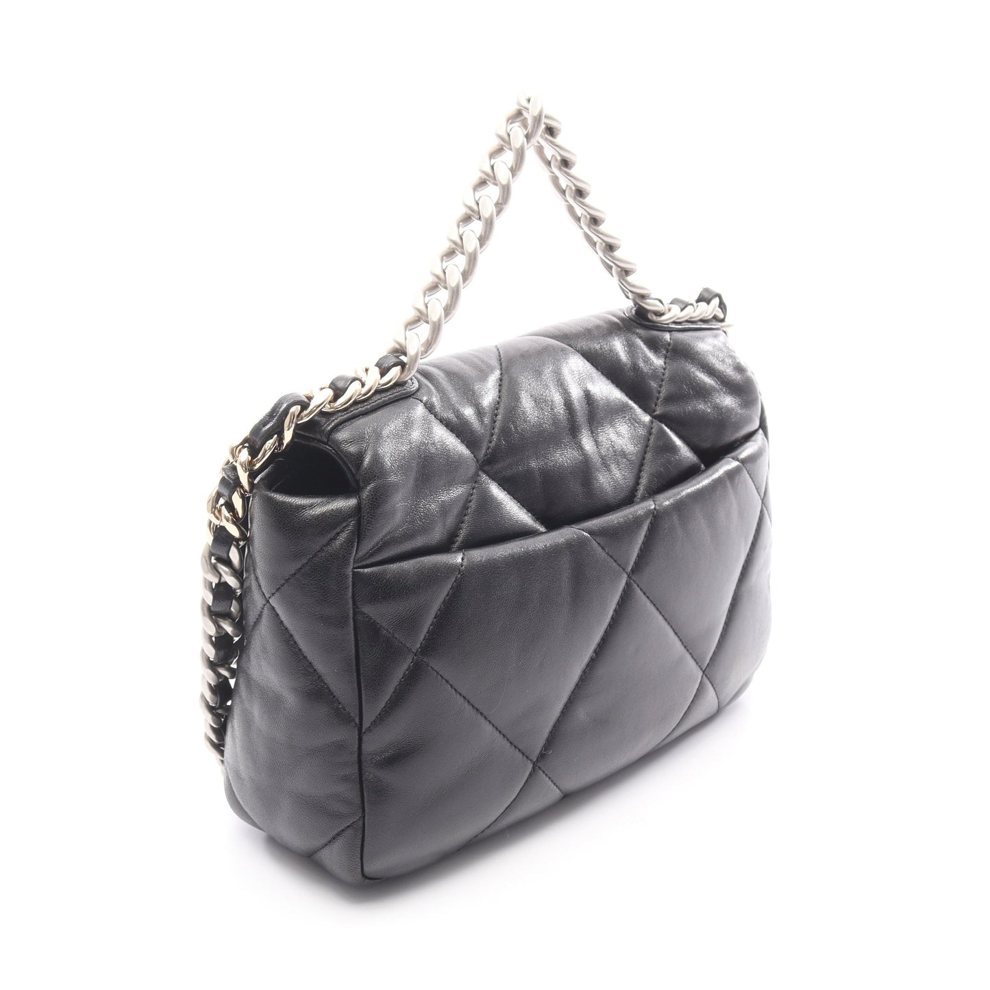 19 ディズヌフ マトラッセ チェーンショルダーバッグ レザー ブラック コンビ金具 2WAY シャネル バッグ CHANEL
