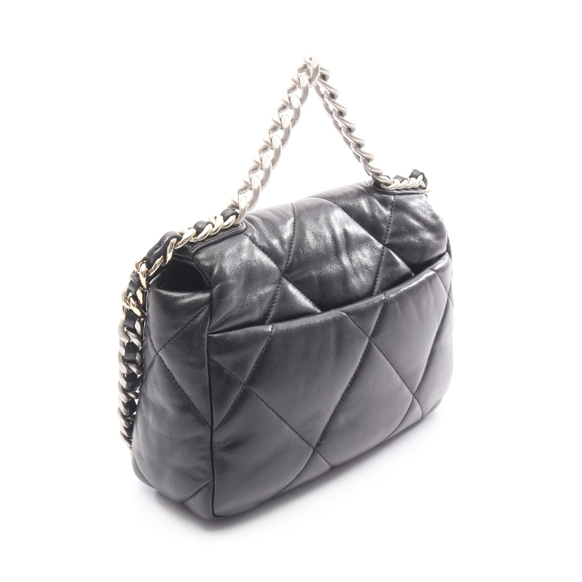 19 ディズヌフ マトラッセ チェーンショルダーバッグ レザー ブラック コンビ金具 2WAY シャネル バッグ CHANEL