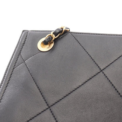 マトラッセ ショルダーバッグ トートバッグ レザー ブラック ゴールド金具 シャネル バッグ CHANEL