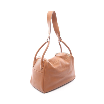 リンディ34 ゴールド ショルダーバッグ トリヨンクレマンス ブラウン シルバー金具 □O刻印 エルメス バッグ HERMES