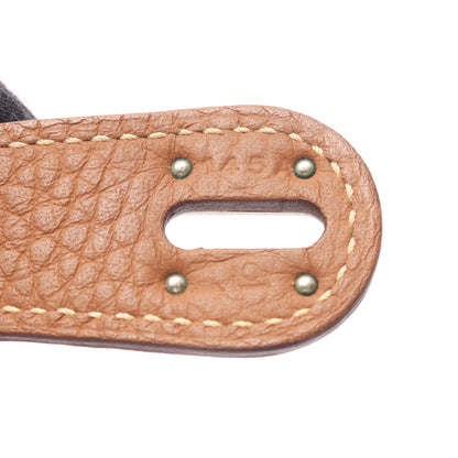 リンディ34 ゴールド ショルダーバッグ トリヨンクレマンス ブラウン シルバー金具 □O刻印 エルメス バッグ HERMES