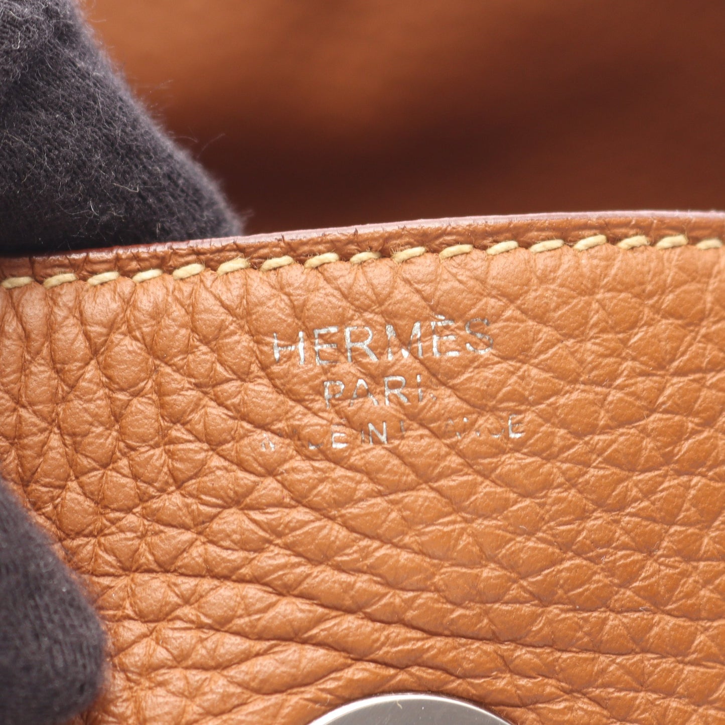 リンディ34 ゴールド ショルダーバッグ トリヨンクレマンス ブラウン シルバー金具 □O刻印 エルメス バッグ HERMES