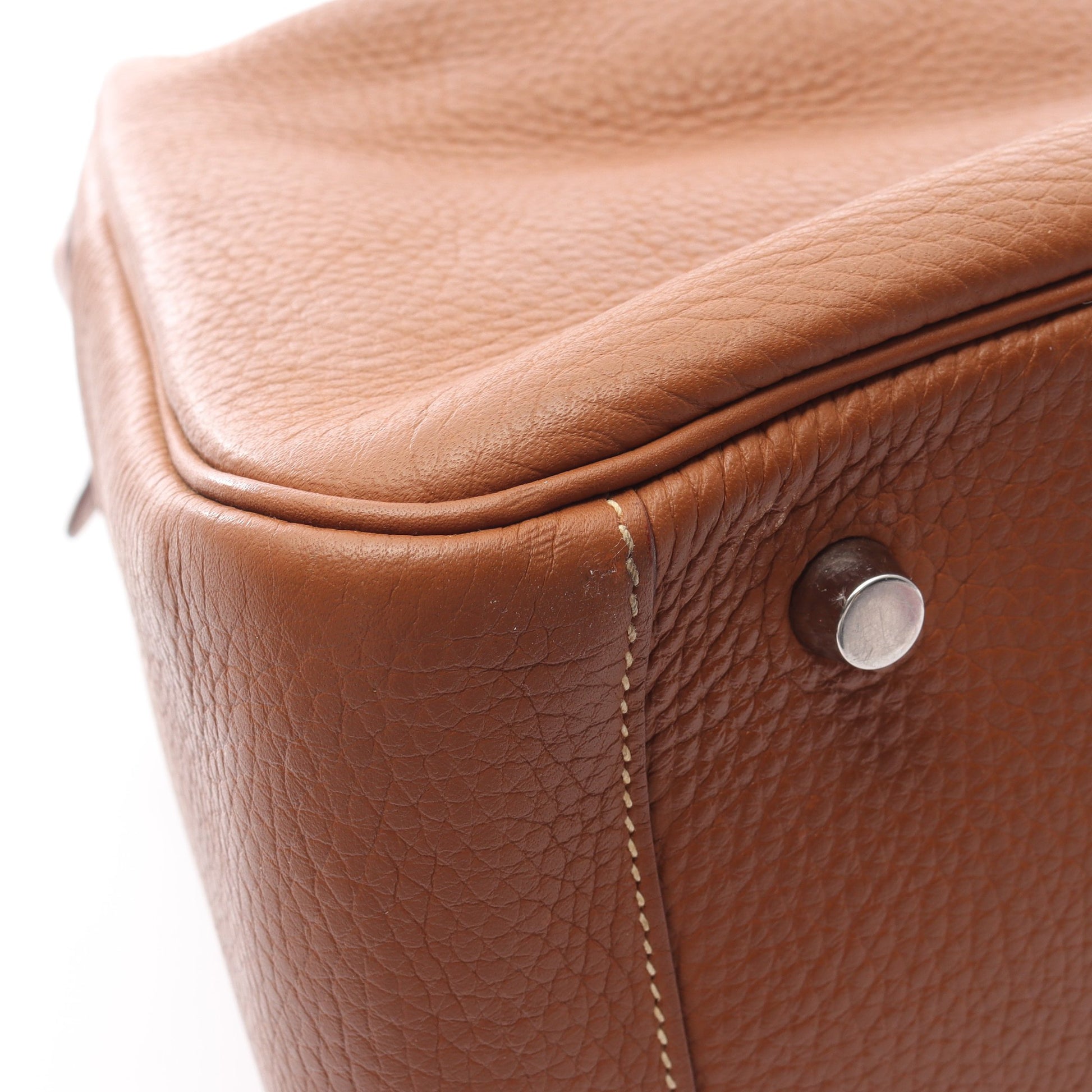リンディ34 ゴールド ショルダーバッグ トリヨンクレマンス ブラウン シルバー金具 □O刻印 エルメス バッグ HERMES