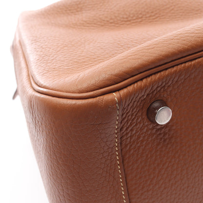 リンディ34 ゴールド ショルダーバッグ トリヨンクレマンス ブラウン シルバー金具 □O刻印 エルメス バッグ HERMES