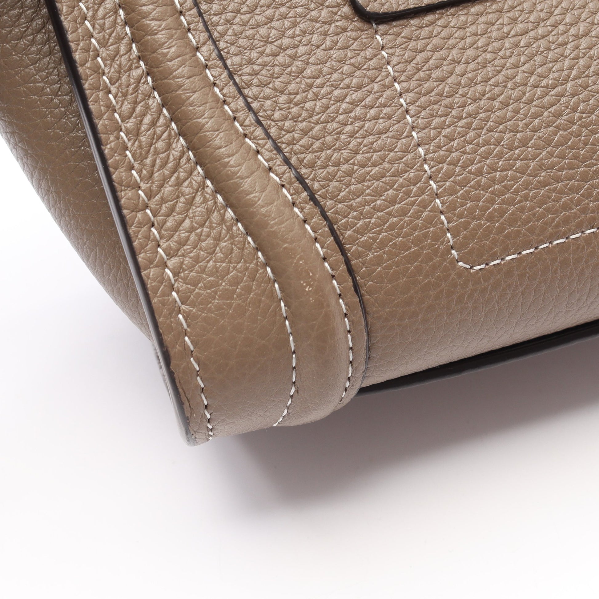 ラゲージ ナノショッパー ハンドバッグ レザー グレーブラウン 2WAY セリーヌ バッグ CELINE