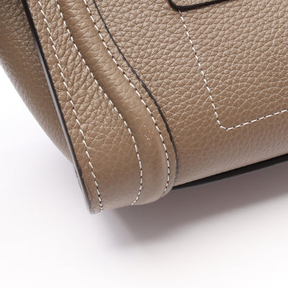 ラゲージ ナノショッパー ハンドバッグ レザー グレーブラウン 2WAY セリーヌ バッグ CELINE