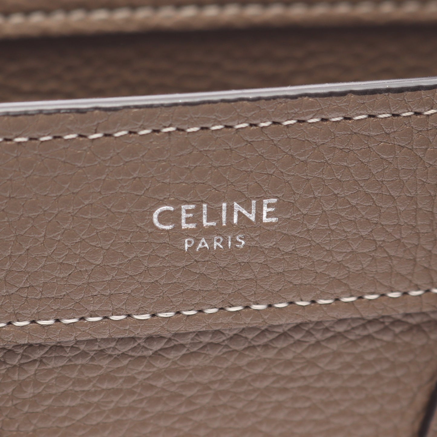 ラゲージ ナノショッパー ハンドバッグ レザー グレーブラウン 2WAY セリーヌ バッグ CELINE