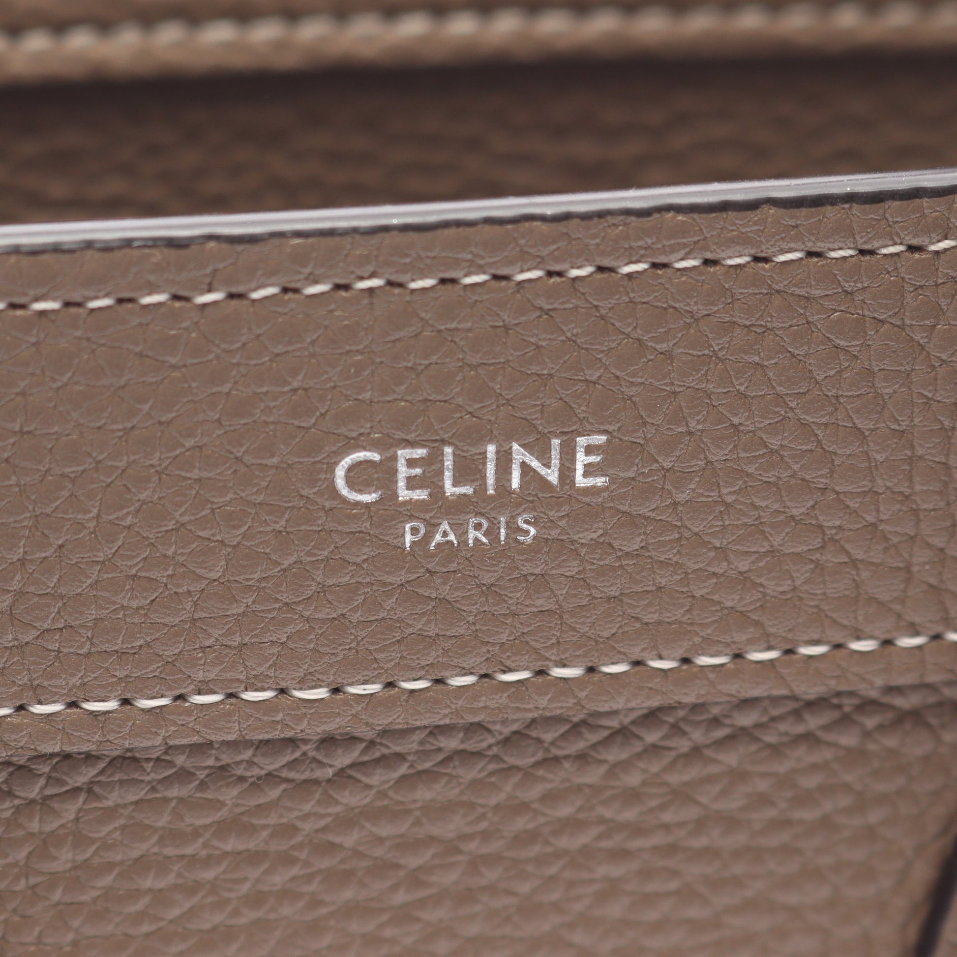 ラゲージ ナノショッパー ハンドバッグ レザー グレーブラウン 2WAY セリーヌ バッグ CELINE
