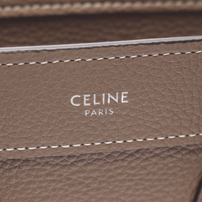 ラゲージ ナノショッパー ハンドバッグ レザー グレーブラウン 2WAY セリーヌ バッグ CELINE