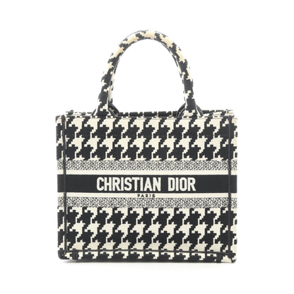 BOOK TOTE ブックトート スモール ハンドバッグ トートバッグ 千鳥格子 キャンバス ブラック ホワイト クリスチャンディオール バッグ Christian Dior