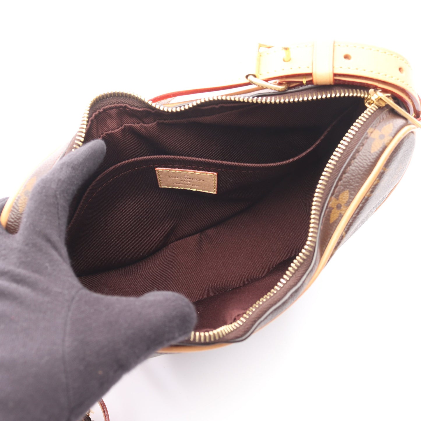 クロワッサン モノグラム ショルダーバッグ PVC レザー ブラウン ルイヴィトン バッグ LOUIS VUITTON
