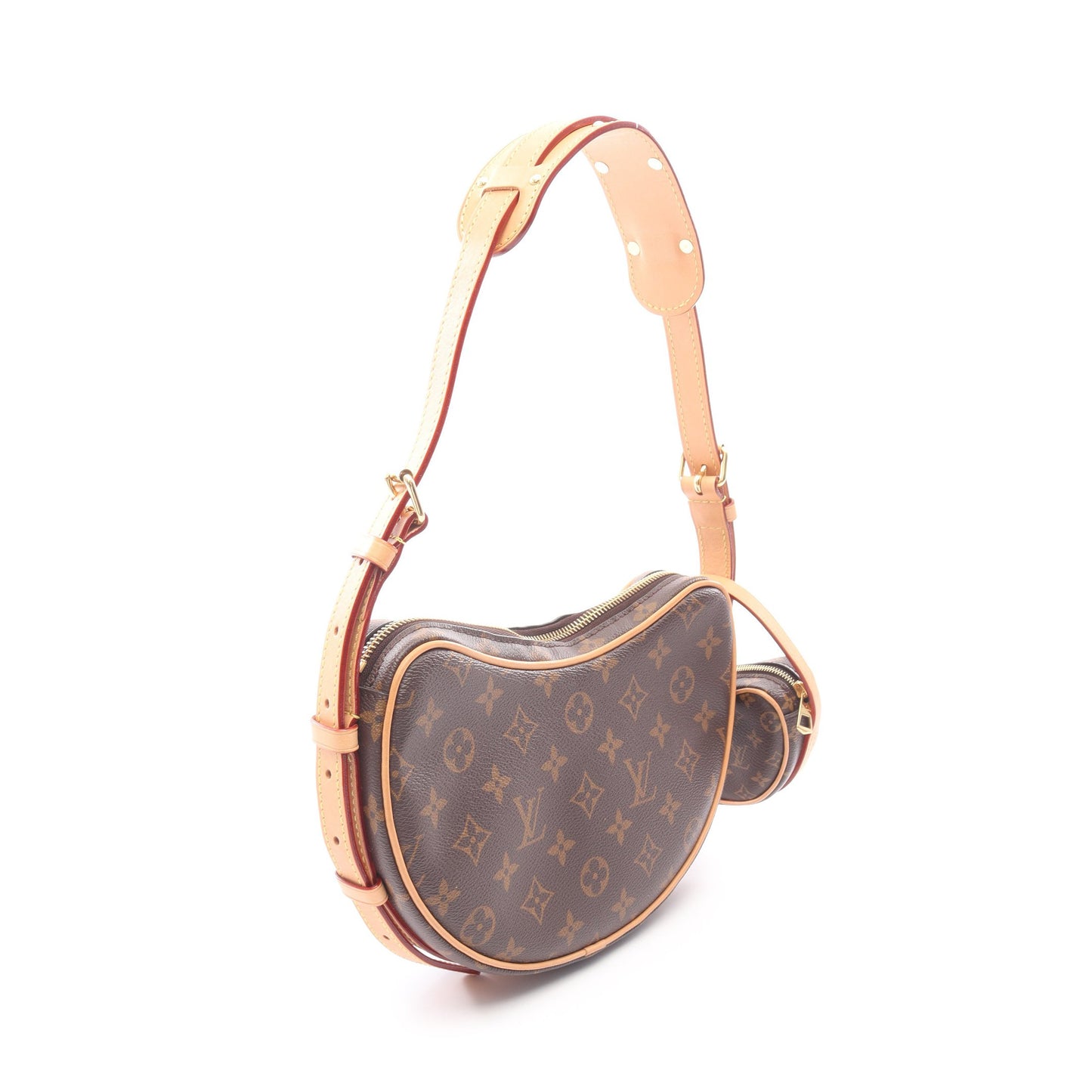 クロワッサン モノグラム ショルダーバッグ PVC レザー ブラウン ルイヴィトン バッグ LOUIS VUITTON
