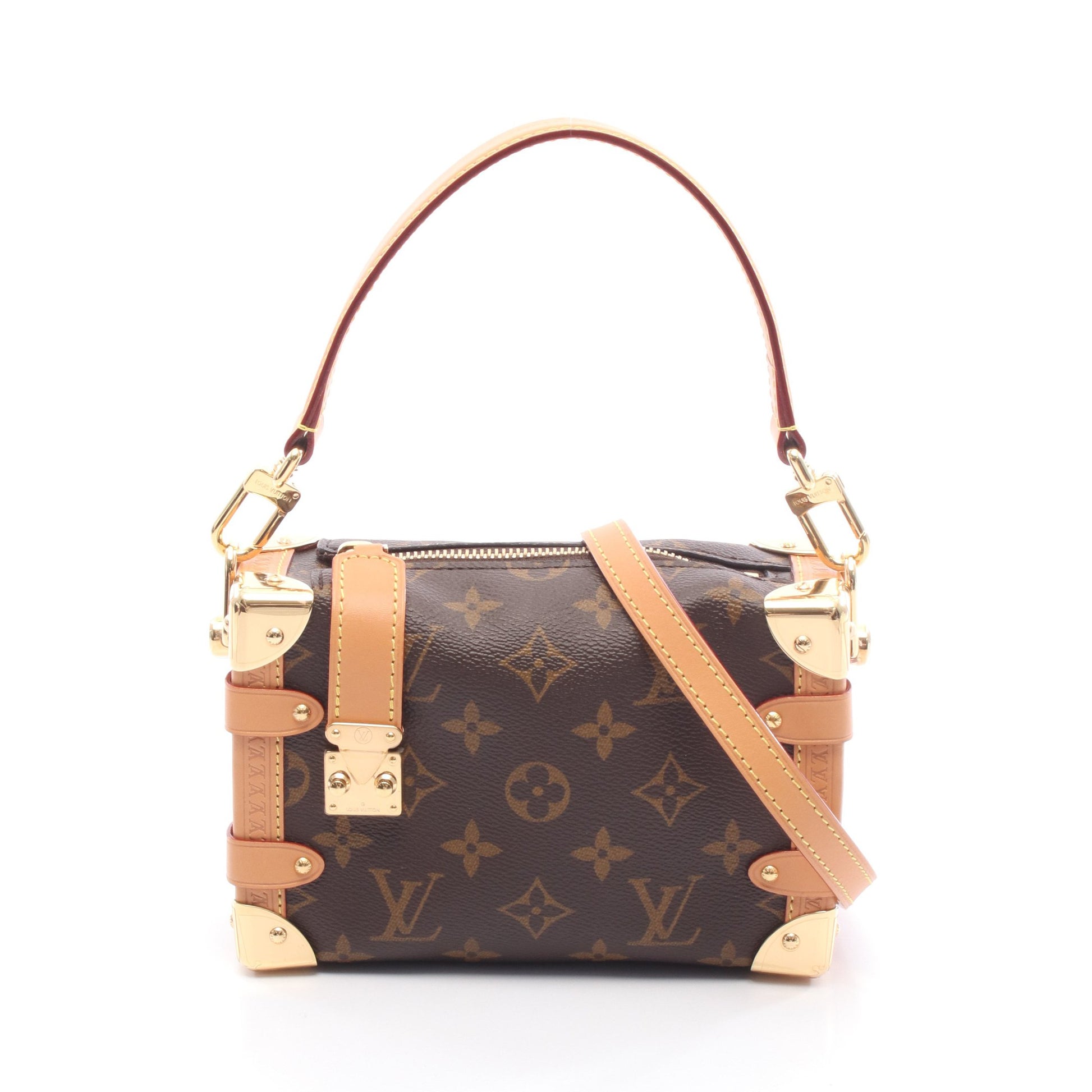 サイドトランクPM モノグラム ハンドバッグ PVC レザー ブラウン 2WAY ルイヴィトン バッグ LOUIS VUITTON