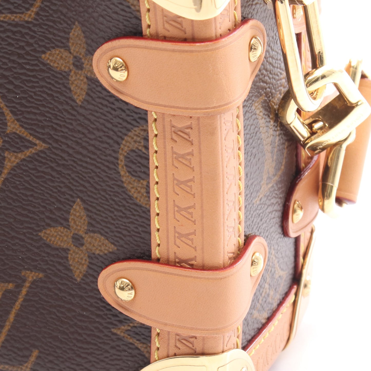サイドトランクPM モノグラム ハンドバッグ PVC レザー ブラウン 2WAY ルイヴィトン バッグ LOUIS VUITTON