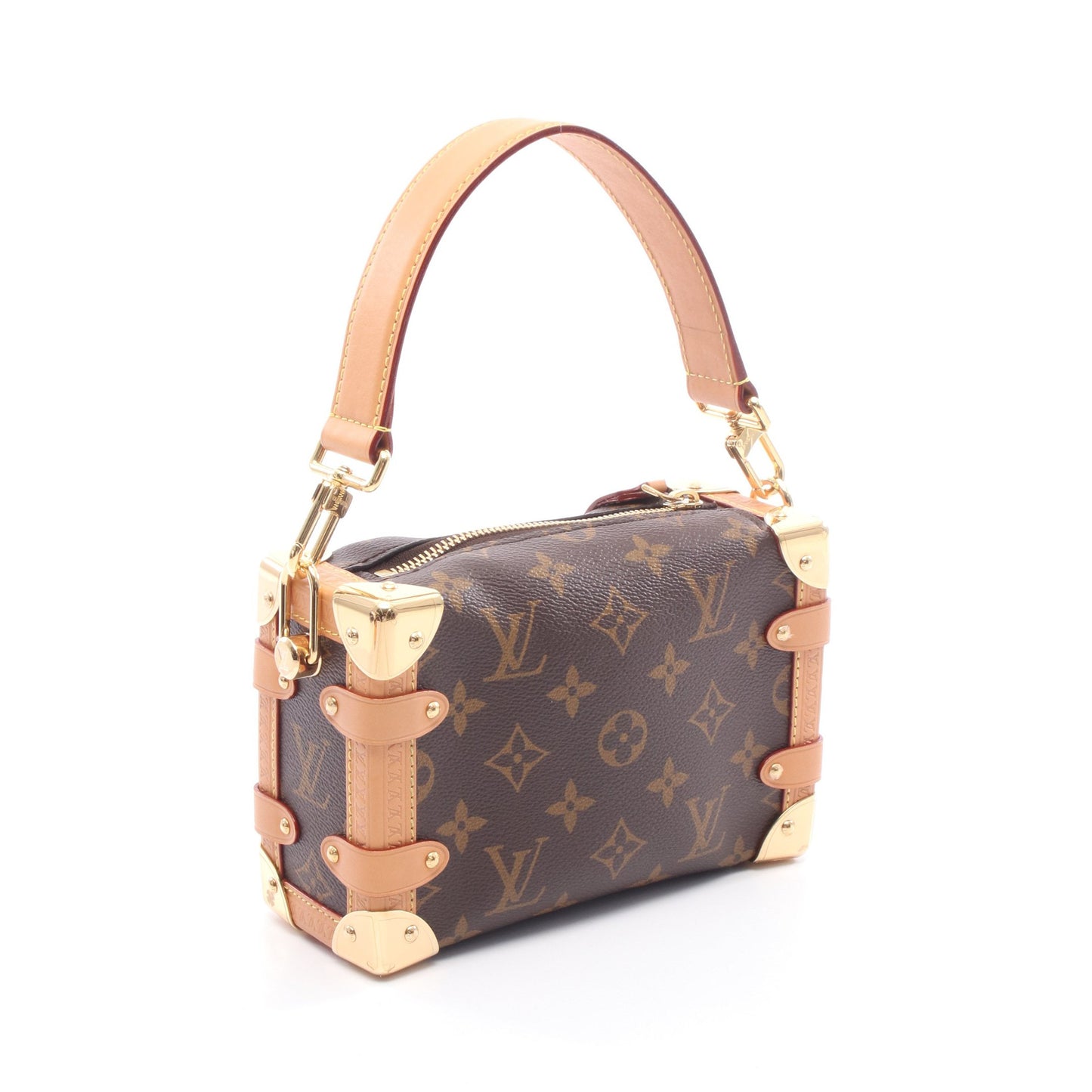 サイドトランクPM モノグラム ハンドバッグ PVC レザー ブラウン 2WAY ルイヴィトン バッグ LOUIS VUITTON