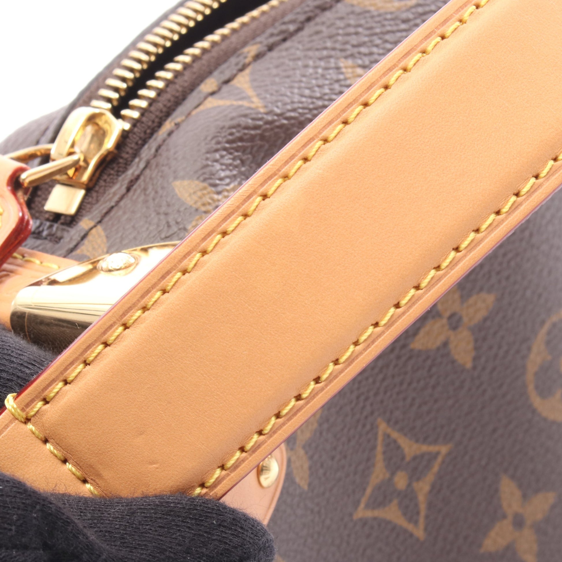 サイドトランクPM モノグラム ハンドバッグ PVC レザー ブラウン 2WAY ルイヴィトン バッグ LOUIS VUITTON