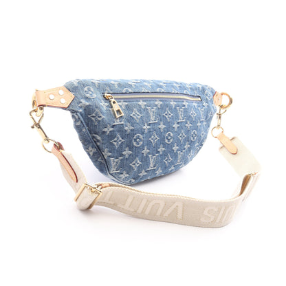 ハイライズ モノグラムデニム ボディバッグ デニム レザー インディゴブルー ルイヴィトン バッグ LOUIS VUITTON