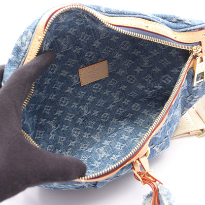 ハイライズ モノグラムデニム ボディバッグ デニム レザー インディゴブルー ルイヴィトン バッグ LOUIS VUITTON