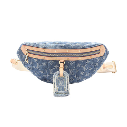 ハイライズ モノグラムデニム ボディバッグ デニム レザー インディゴブルー ルイヴィトン バッグ LOUIS VUITTON