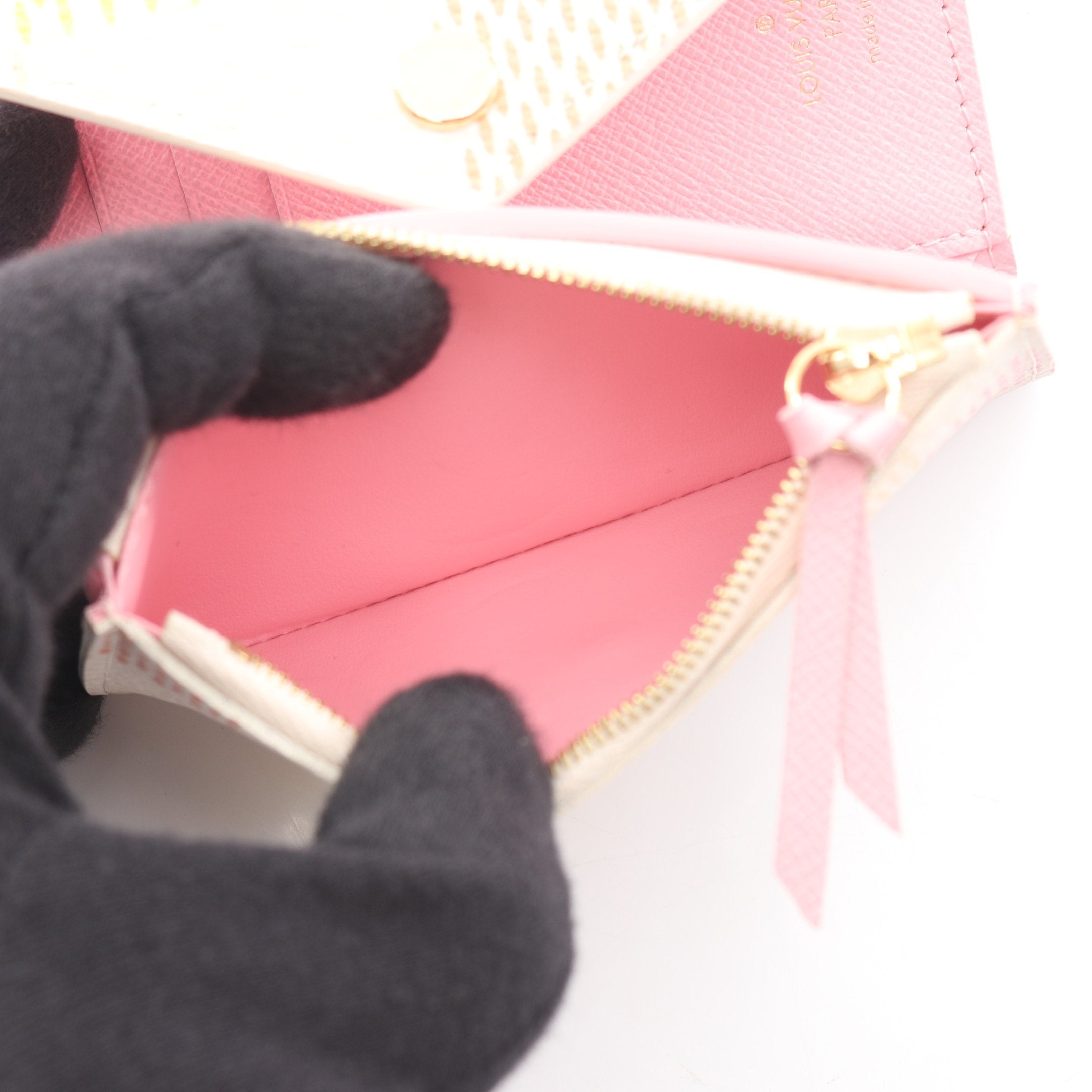 ポルトフォイユ ヴィクトリーヌ ダミエリシャス ペッシュ 三つ折り財布