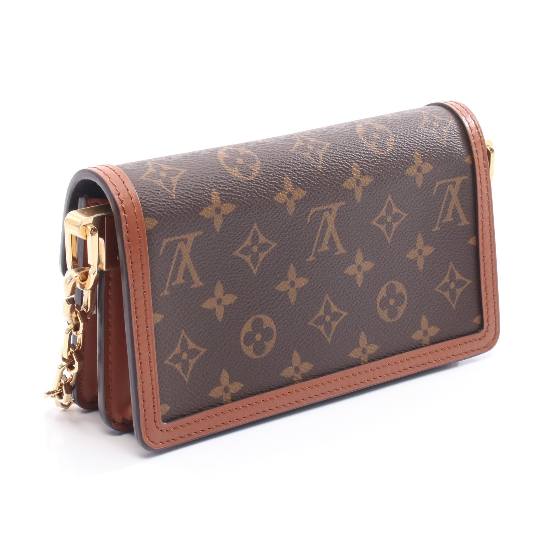 ドーフィーヌEW モノグラムリバース チェーンショルダーバッグ PVC レザー ブラウン 2WAY ルイヴィトン バッグ LOUIS VUITTON