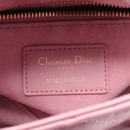 レディディオール ミニ カナージュ ハンドバッグ レザー ピンク 2WAY クリスチャンディオール バッグ Christian Dior