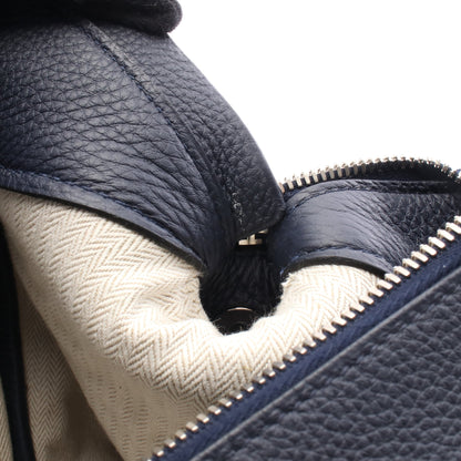 ワラゴキャビン35 ブルーニュイ ハンドバッグ トゴ ネイビー シルバー金具 C刻印 エルメス バッグ HERMES