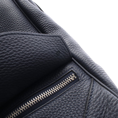 ワラゴキャビン35 ブルーニュイ ハンドバッグ トゴ ネイビー シルバー金具 C刻印 エルメス バッグ HERMES