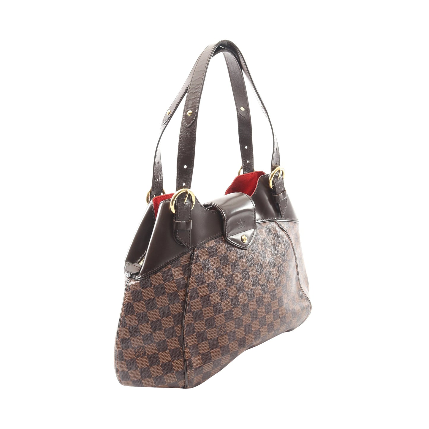 システィナGM ダミエエベヌ ハンドバッグ PVC レザー ブラウン ルイヴィトン バッグ LOUIS VUITTON