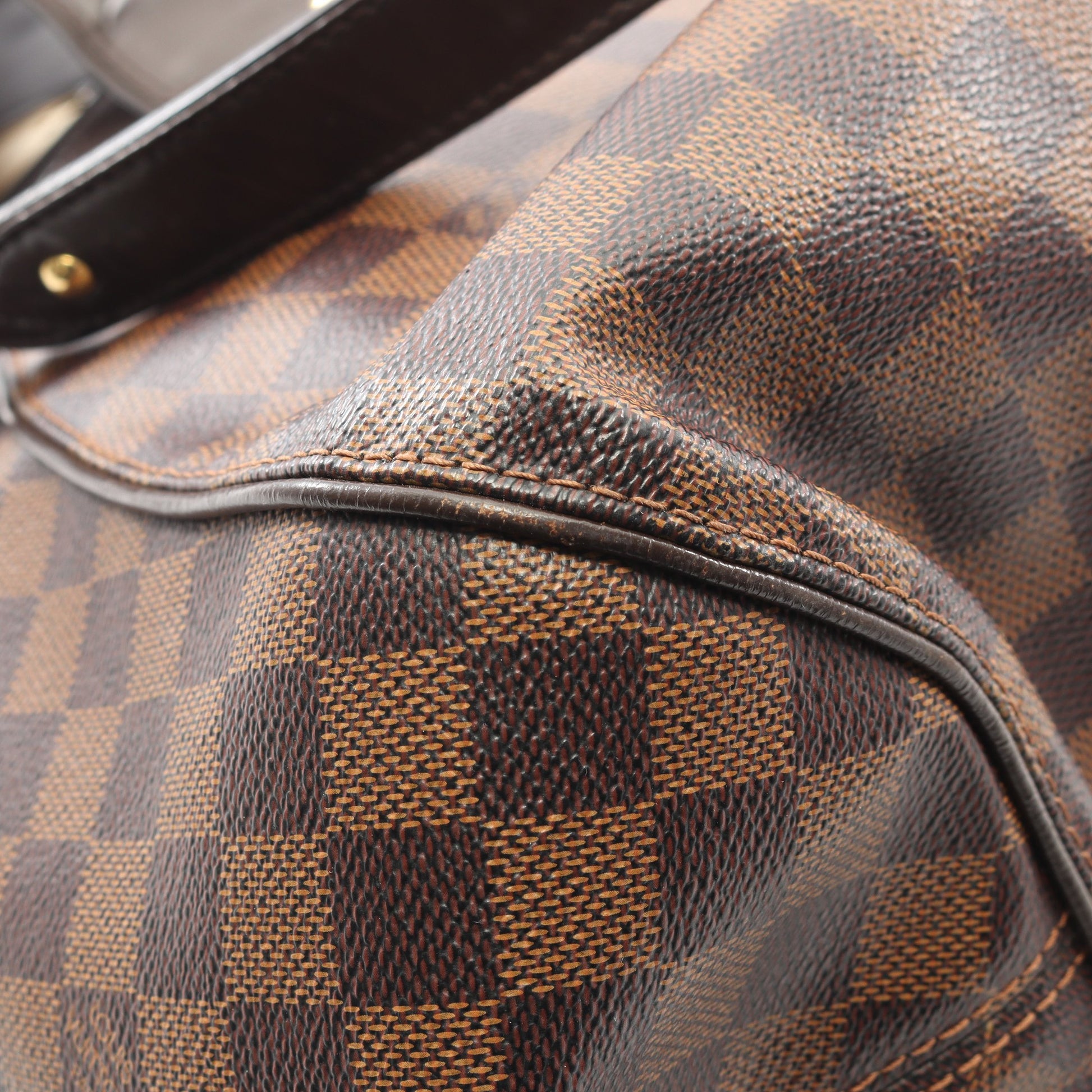 システィナGM ダミエエベヌ ハンドバッグ PVC レザー ブラウン ルイヴィトン バッグ LOUIS VUITTON