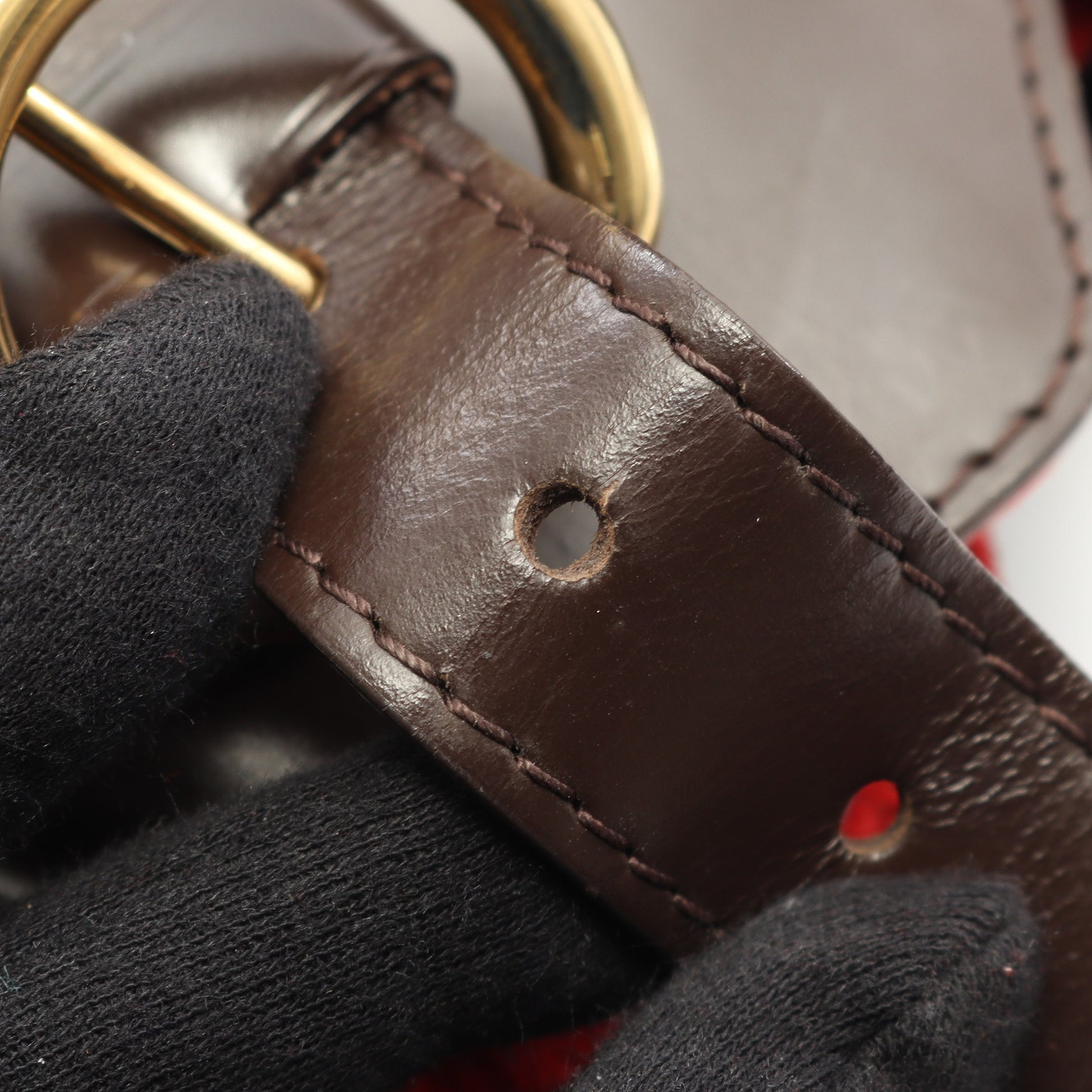 システィナGM ダミエエベヌ ハンドバッグ PVC レザー ブラウン ルイヴィトン バッグ LOUIS VUITTON