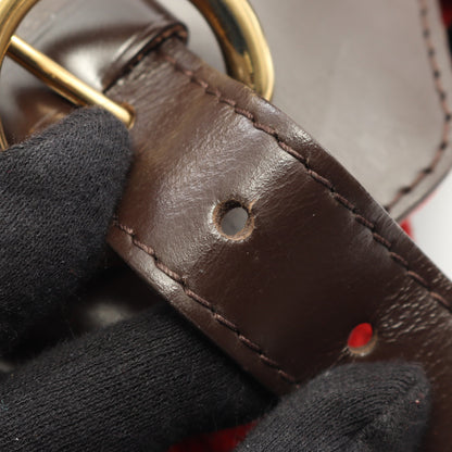 システィナGM ダミエエベヌ ハンドバッグ PVC レザー ブラウン ルイヴィトン バッグ LOUIS VUITTON
