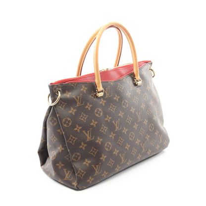 パラス モノグラム スリーズ ハンドバッグ PVC レザー ブラウン レッド 2WAY ルイヴィトン バッグ LOUIS VUITTON