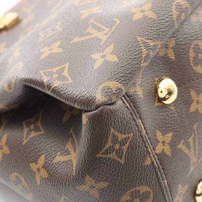 パラス モノグラム スリーズ ハンドバッグ PVC レザー ブラウン レッド 2WAY ルイヴィトン バッグ LOUIS VUITTON