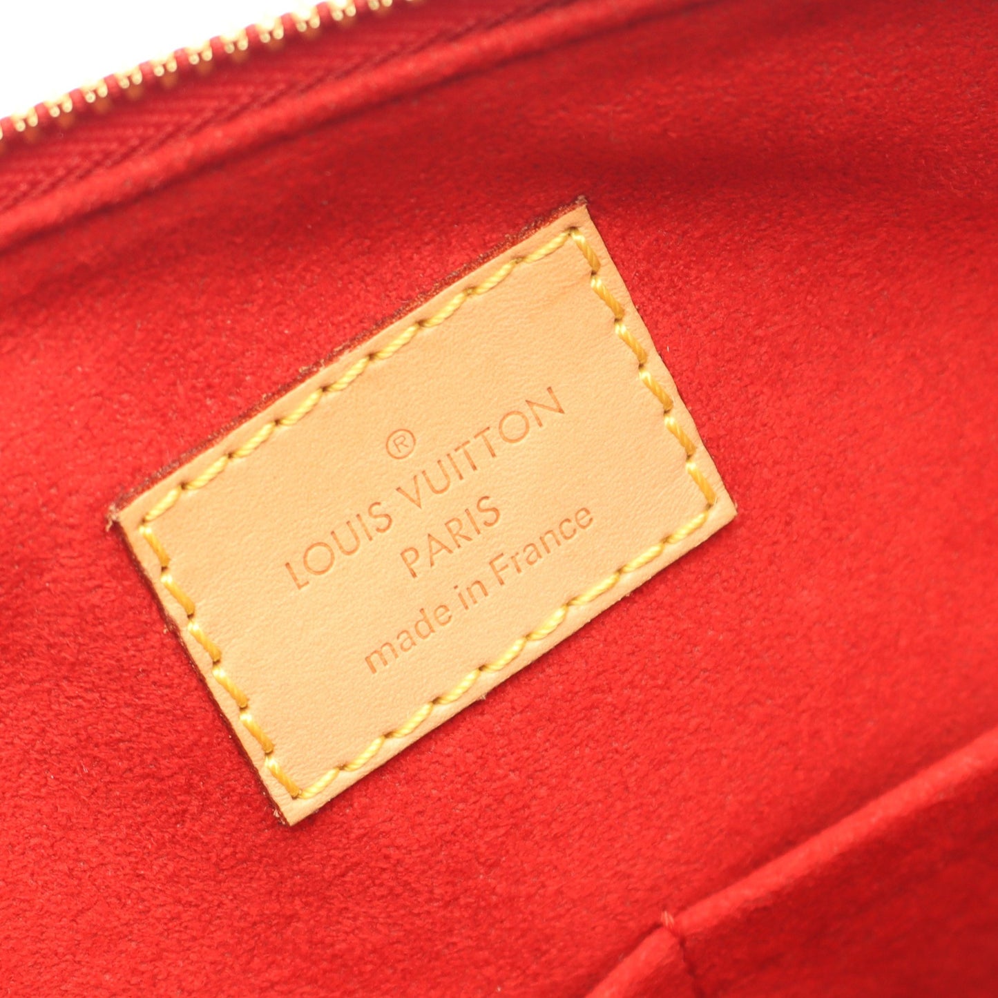 パラス モノグラム スリーズ ハンドバッグ PVC レザー ブラウン レッド 2WAY ルイヴィトン バッグ LOUIS VUITTON